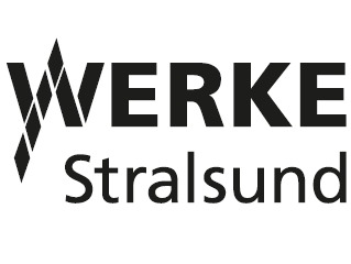 Logo Stadtwerke Stralsund in Schwarz für Webansichten