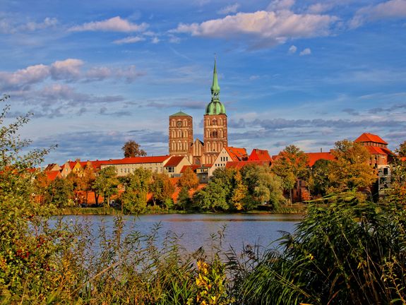 Ansicht Stralsund in Sonnenlicht